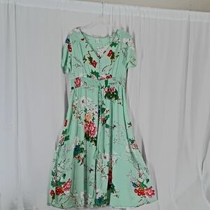 Floral Mint Green Dress